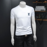 2026年夏季男士刺绣T恤QT6016-E3676-P65，男装T恤，钱塘6016