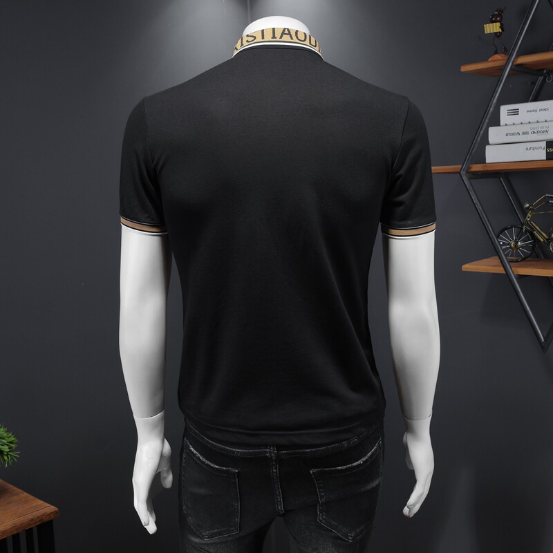 2024年新款男POLO衫纯色钱塘6016-E2026-P75,男装Polo衫,钱塘6016