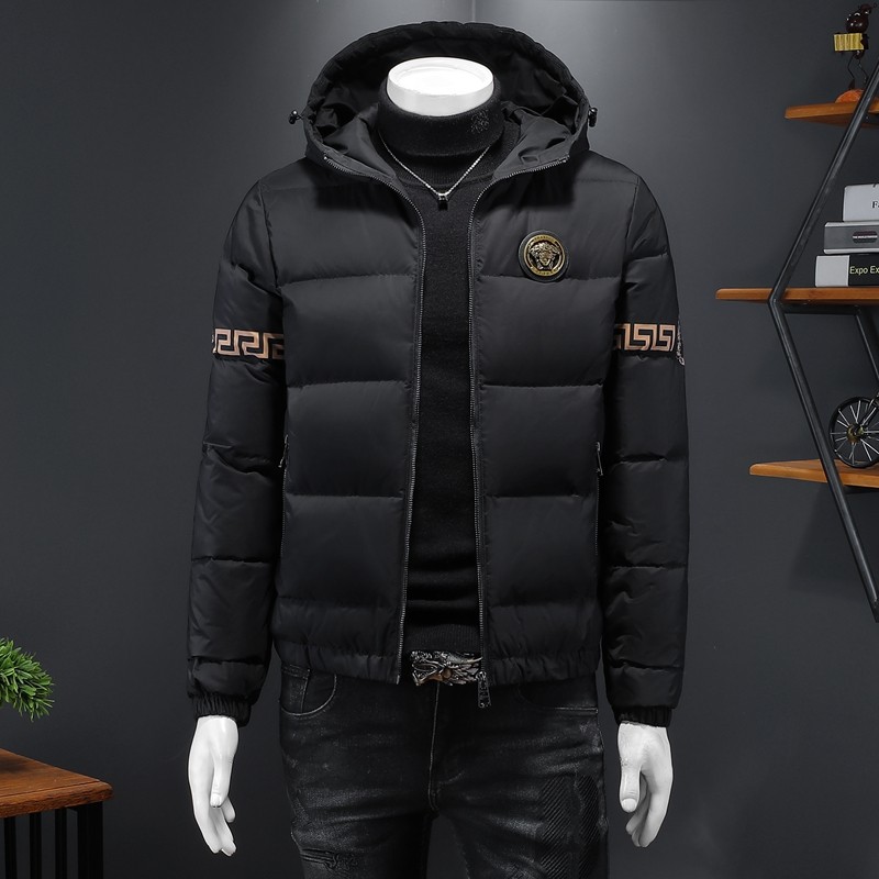 90%白鸭绒2024新款男士连帽羽绒服钱塘6016-F9188P300，男装羽绒服，钱塘6016