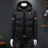 90%白鸭绒2024新款男士连帽羽绒服钱塘6016-F9188P300，男装羽绒服，钱塘6016