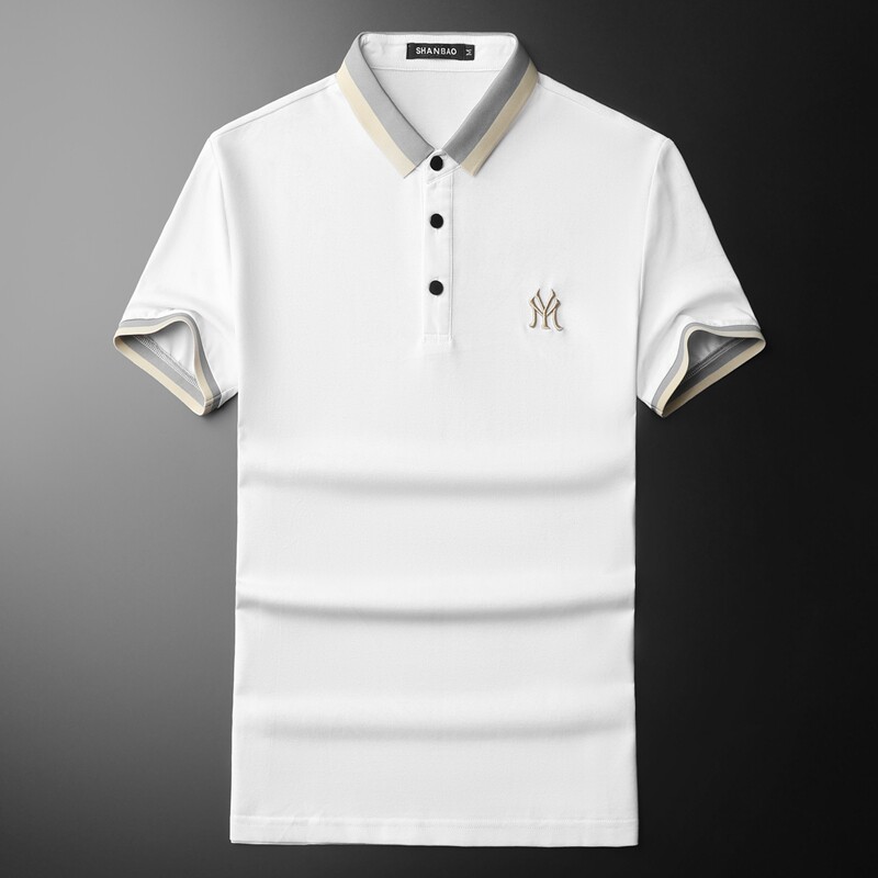 2024年新款男POLO衫纯色钱塘6016-E2027-P75,男装Polo衫,钱塘6016