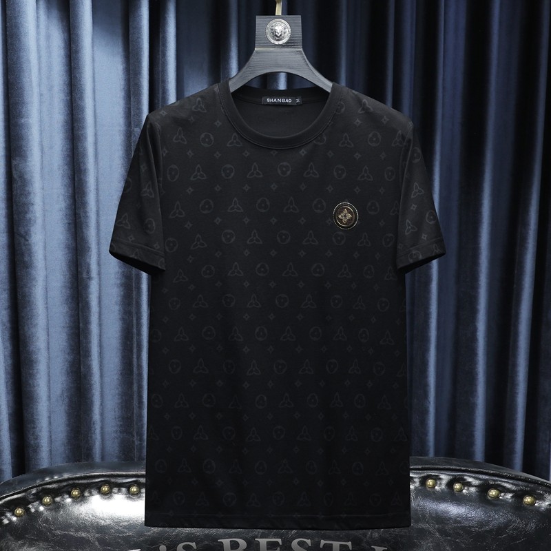 2025年新款圆领刺绣夏季男士T恤钱塘6016-E3315-P68沙发图，男装T恤，钱塘6016