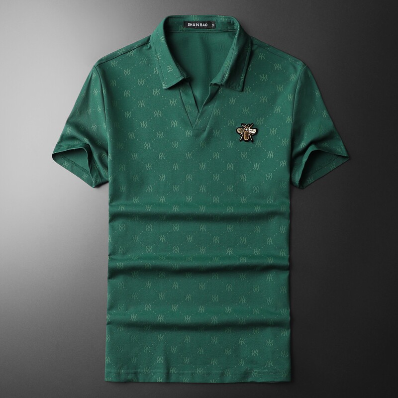 2026年新款男POLO衫印花纯色钱塘6016-E2060-P75,男装Polo衫,钱塘6016