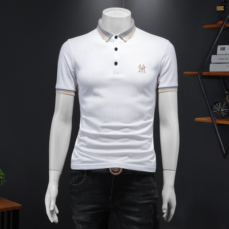2024年新款男POLO衫纯色钱塘6016-E2027-P75,男装Polo衫,钱塘6016
