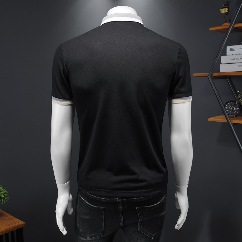 2024年新款男POLO衫纯色钱塘6016-E2027-P75,男装Polo衫,钱塘6016