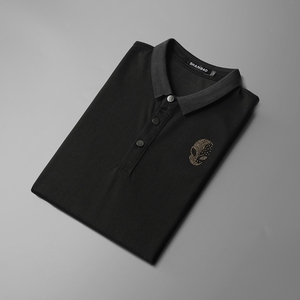 2024新款短袖POLO衫风印花半袖T恤保罗衫 钱塘6016-E1188-P80,男装Polo衫,钱塘6016
