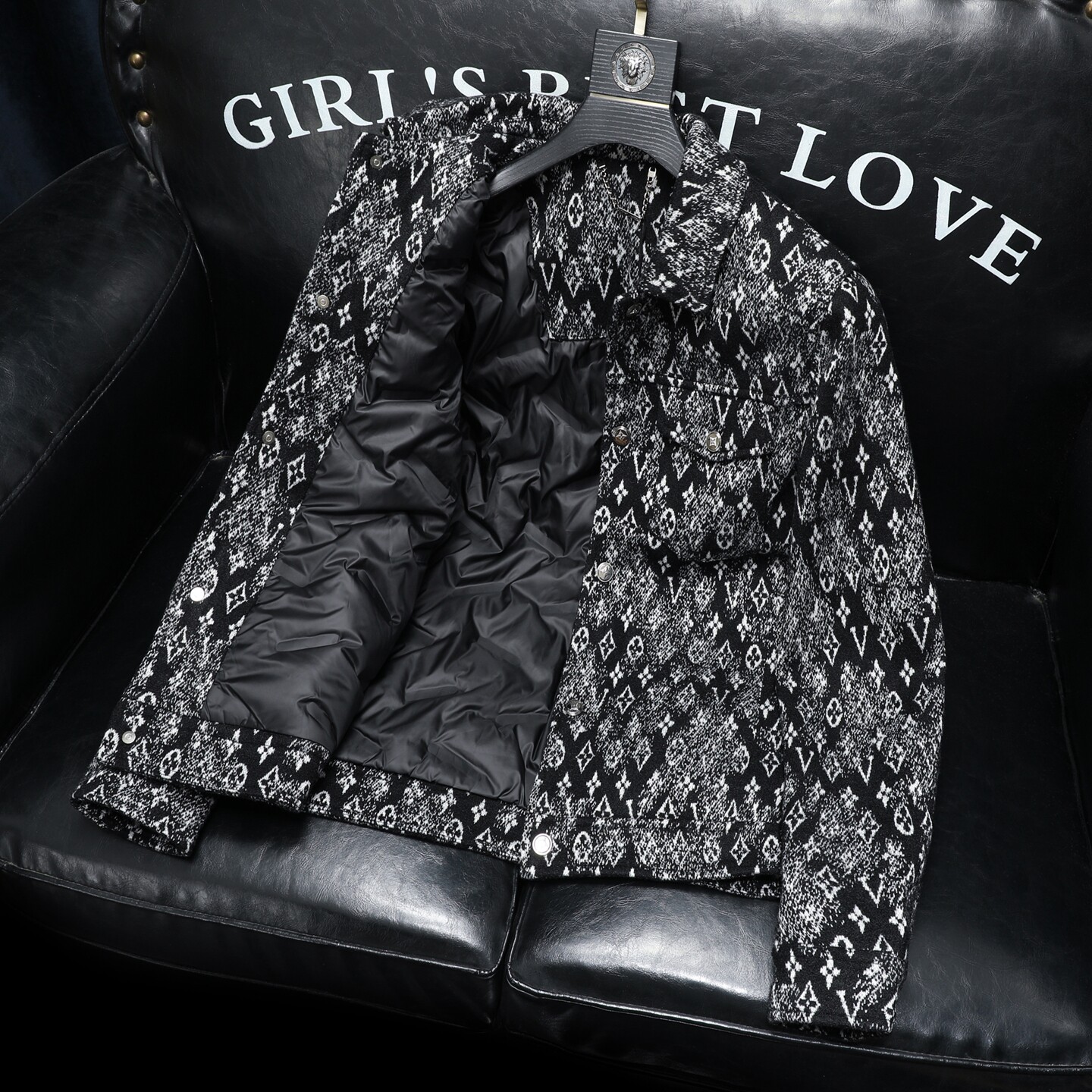 2025秋冬新款翻领呢子夹克羽绒服6016-F8821-P325,男装夹克,钱塘6016