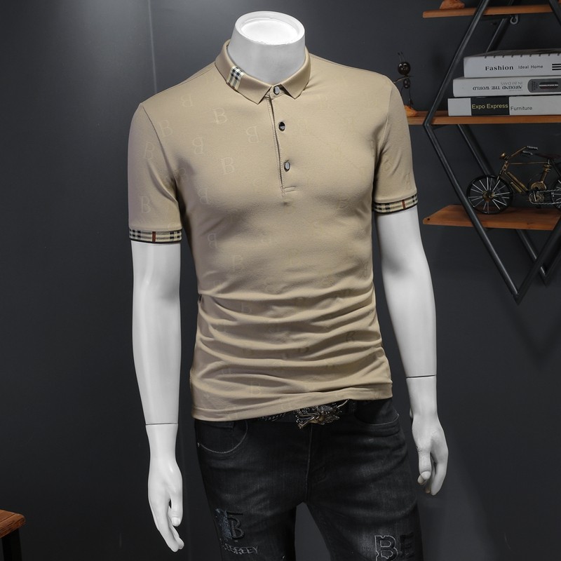 2024年夏季新款男士polo衫钱塘6016-E1949-P75杏,男装Polo衫,钱塘6016
