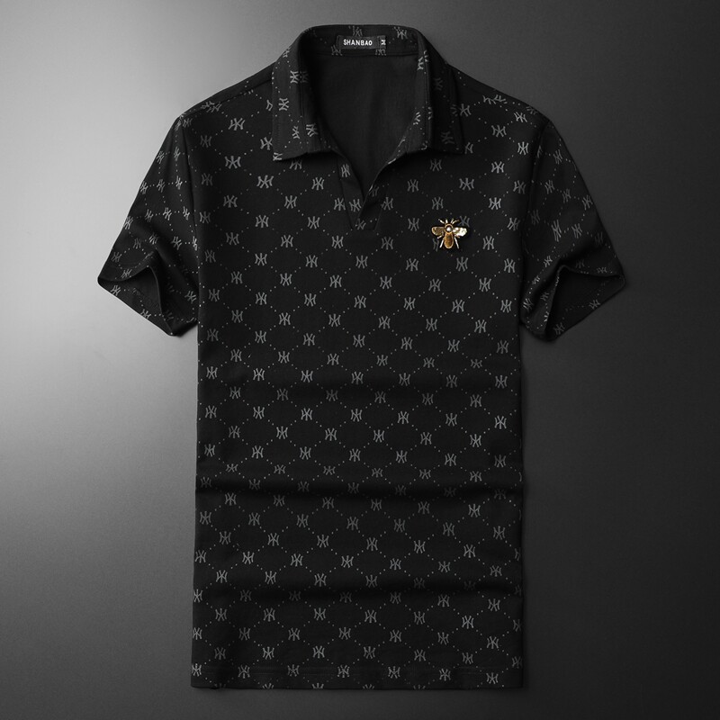 2026年新款男POLO衫印花纯色钱塘6016-E2060-P75,男装Polo衫,钱塘6016