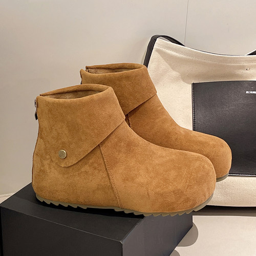 复古雪地高帮鞋女加绒保暖秋冬季新款时尚巨好看内增高勃肯棉鞋子