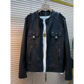 宽松夹克长袖 胖mm2025春季 新款 女装 百搭皮衣显瘦遮肚子 PU外套大码