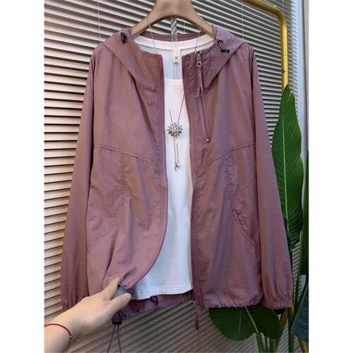 女显装瘦简约服大码防晒m