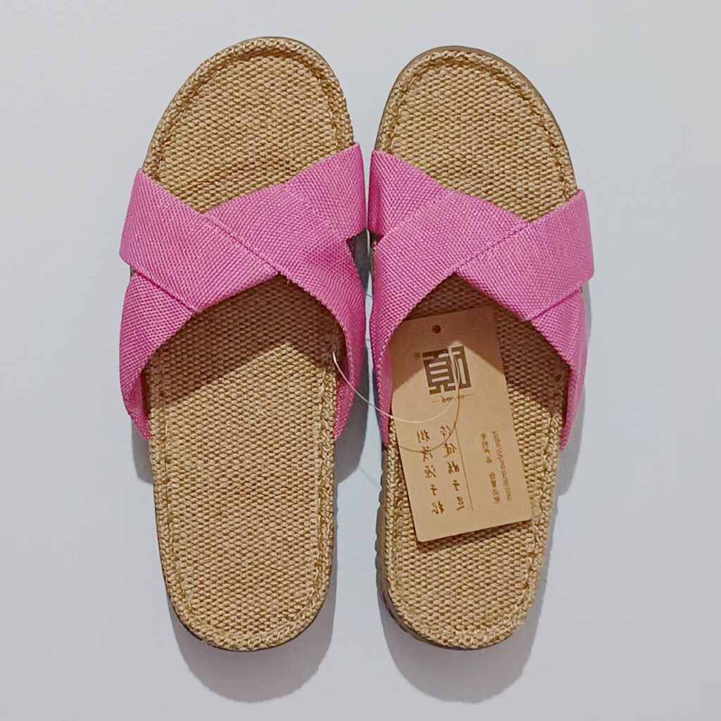 正品金硕牌亚麻拖鞋 新品情侣居家 夏季室内凉男女防滑防水拖鞋