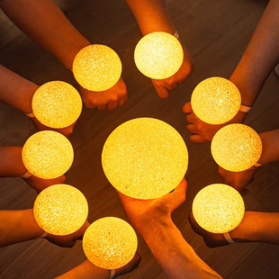 手持发光月亮灯幼儿园毕业舞蹈演出大合唱表演道具手腕星星灯圆球