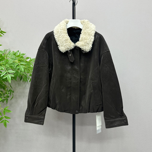 洋气毛绒翻领长袖 加绒保暖外套女2025冬小个子百搭显瘦上衣30005H