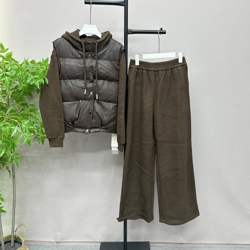 2025冬新款女装卫衣+棉马甲时尚套装