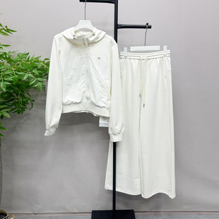 2026春款新款时尚休闲运动套装女连帽卫衣阔腿裤两件套女装26602X