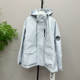百搭中长款 时尚 大气纯色连帽冲锋衣外套风衣7728H 韩版 2026新款