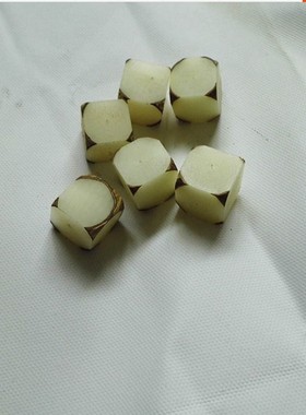 天然白色玲珑送红豆骰子手工菩提