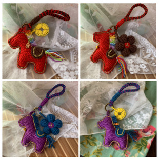 马上有钱本命年马年挂件小马钩织钩针编织材料包手工diy新年礼物