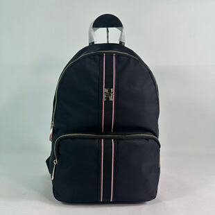 tomm新款时尚背包纯色大容量拉链防水双肩包休闲百搭男女通用书包