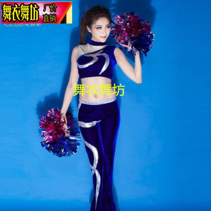 新款体操健美操服装广场舞套装比赛服亮片健身操啦啦队演出服成人