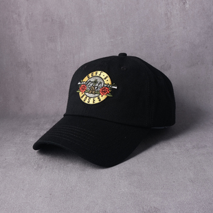 GUNS N'ROSES枪花乐队刺绣标志帽子摇滚乐队棒球帽鸭舌帽 刺绣帽
