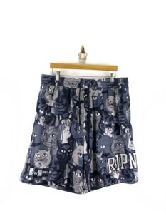 短裤 ripndip 恶搞中指猫印花logo篮球男款