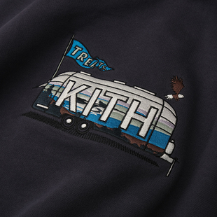 kith冰激凌系列treats经典 刺绣字母标志圆领套头卫衣