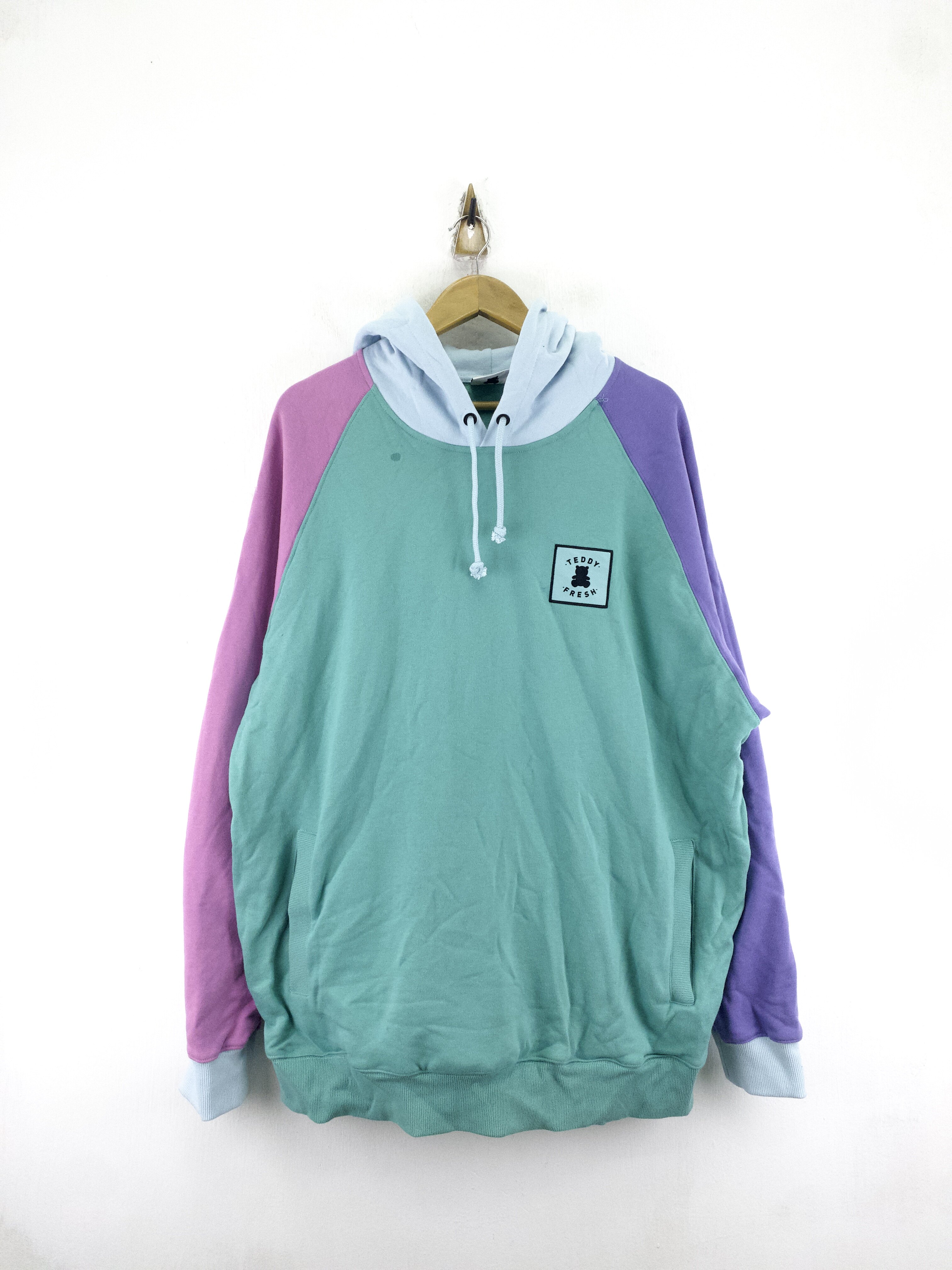 3XL码 TF 多巴胺配色 大码 男装帽衫卫衣