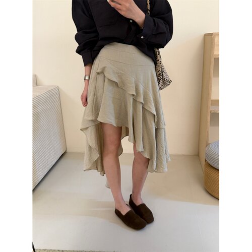 2026款春夏款后松紧不规则半裙