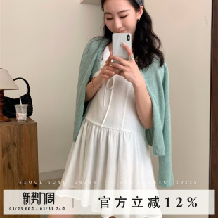 宽松显瘦荷叶边背心裙 新款 韩系休闲风娃娃领无袖 连衣裙女2026春季