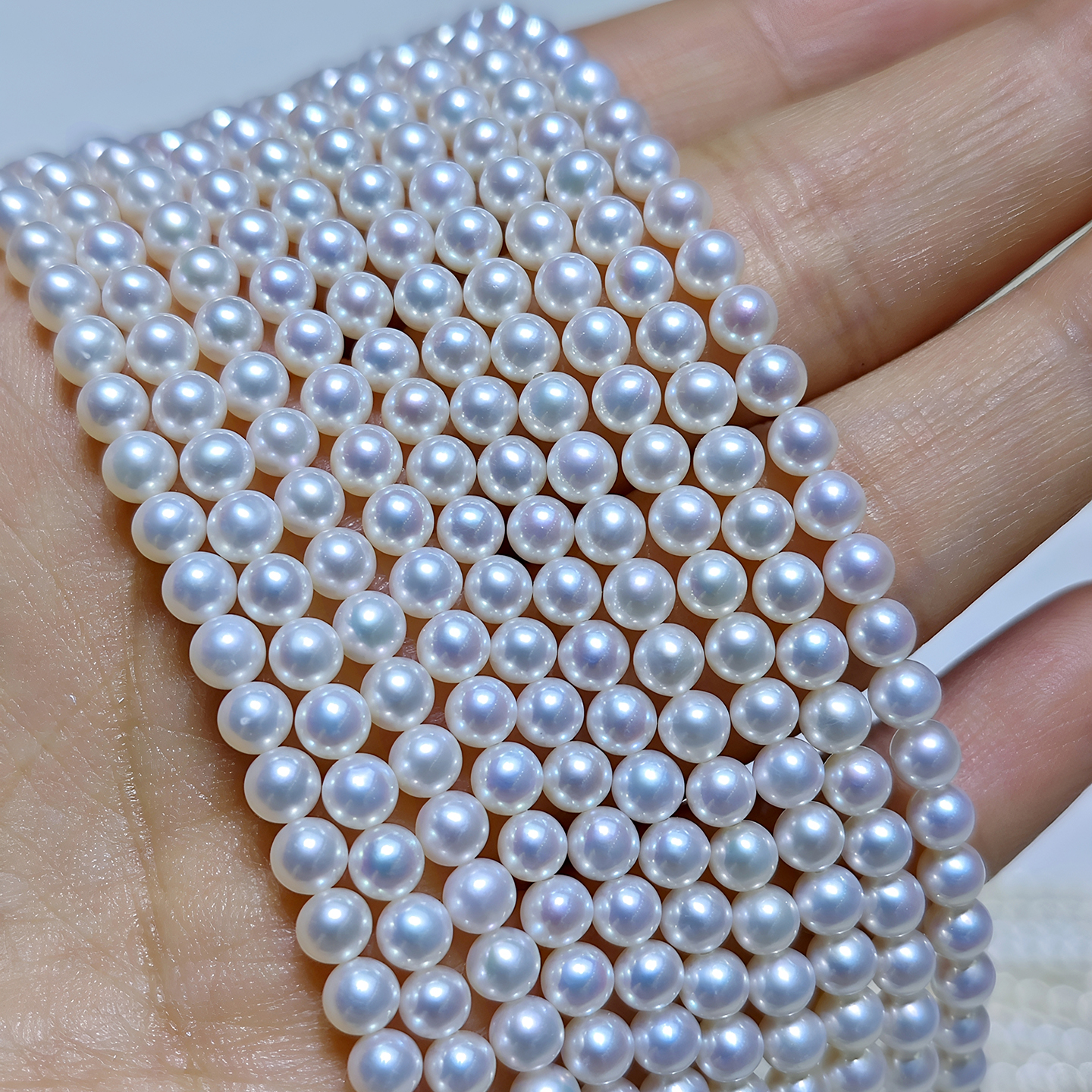 天然淡水珍珠项链手链极光淡水AK高品质baby小米珠几乎无瑕散裸珠