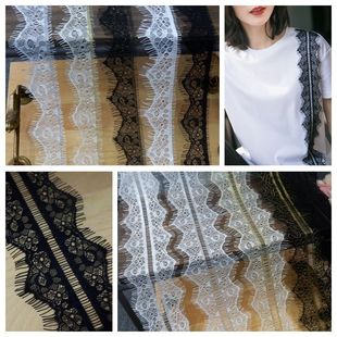 DIY服饰衣领裙子拼接家居面料 精致单边双边睫毛金线蕾丝花边辅料