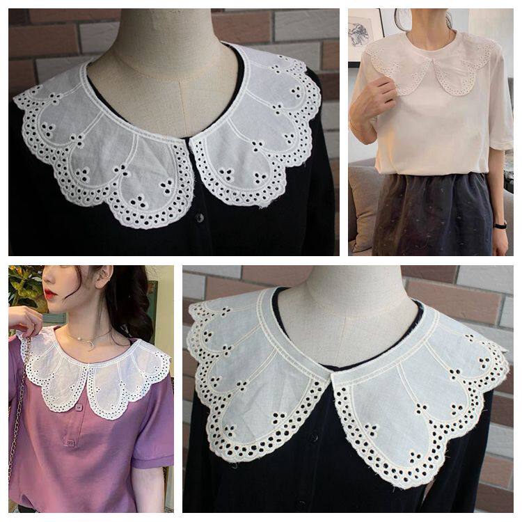 DIY单领假领子女全棉布刺绣对领韩版衬衣领衬衫装饰领百搭领辅料