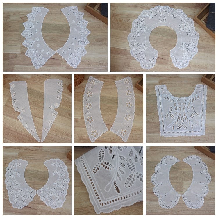 特价清仓 棉线刺绣棉布领子 衣领装饰缝纫材料辅料