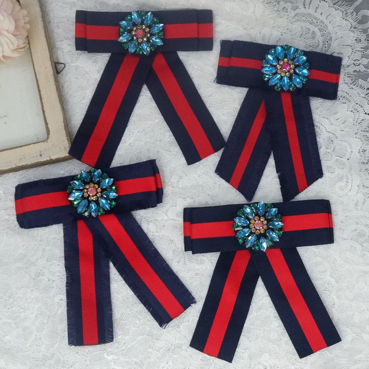 精美玻璃钻条纺领花装饰品胸针