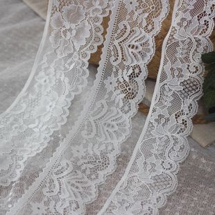 单边直边优质花朵弹力蕾丝花边服装 DIY婚纱头纱辅料 拼接装 饰材料