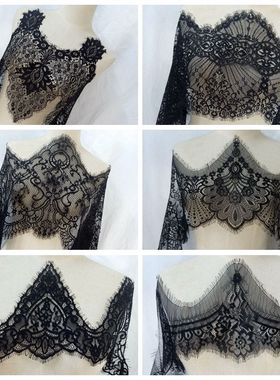 高品质复古不规则波浪朵花睫毛蕾丝花边服装拼接家居婚纱装饰辅料