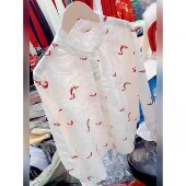 女春秋新款 新中式 重工锦鲤刺绣米白色提花衬衫 高级感气质减龄衬衣