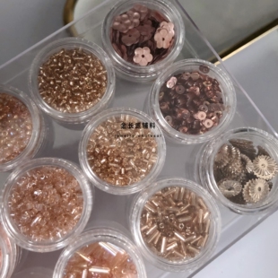 香槟色亮片珠子配饰 服装钉珠辅料礼服diy散珠刺绣珠片米珠琉璃珠
