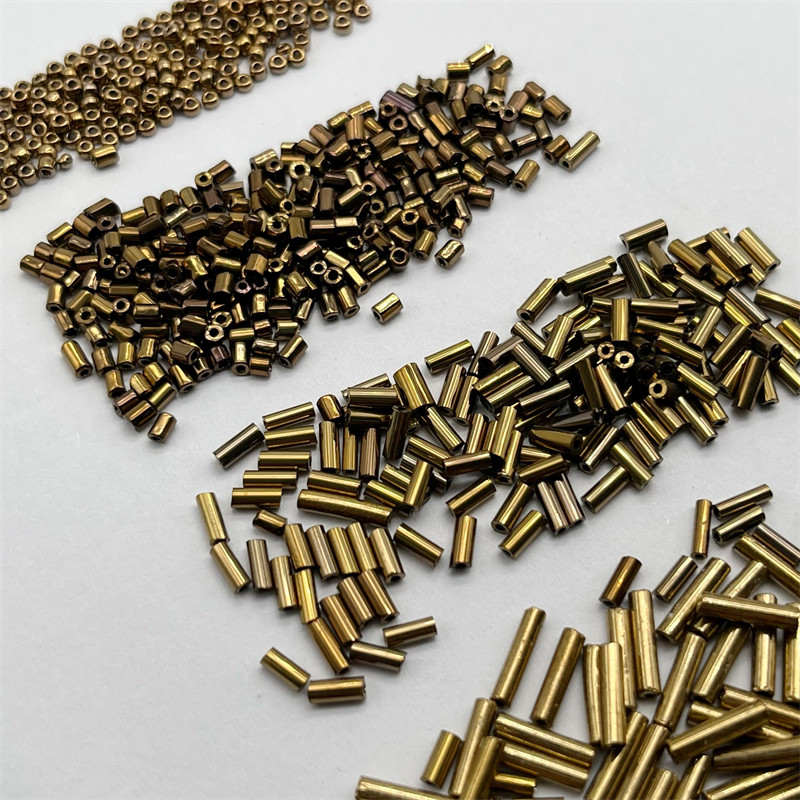 咖啡色系米珠 长管珠 手缝米珠DIY服装辅料配饰 手工刺绣串珠散珠