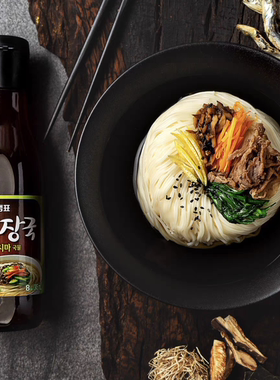 韩国膳府鳀鱼味海带味面条汤料荞麦味乌冬面鱼饼汤火锅汤底345 ml