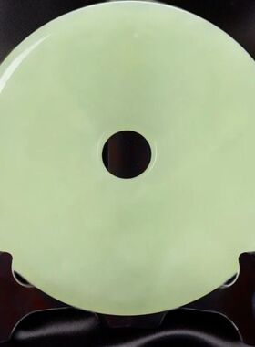 天然玉石原石平安扣摆件客厅博古架玉璧和氏璧装饰品乔迁开业礼品