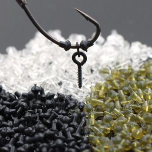 欧鲤反底钓浮球珠珠定位塞子鱼钩挡豆罗尼钓组固定螺丝钉上饵环豆