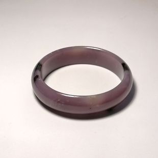 流行首饰新疆丁香紫玉手镯质细腻油润颜色漂亮独特自然色紫气东来