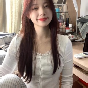 brandymelville秋款百搭蕾丝花边修身显瘦长袖T恤女打底上衣开衫