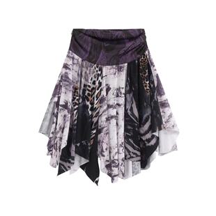 【AGD】WrongSolution“永生苔藓”特殊面料拼接多穿法抹胸短裙