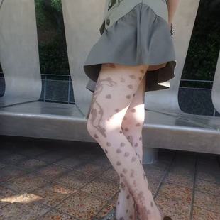 【AGD】WrongSolution“时间落雨 手绘不规则印花10D超薄丝袜百搭