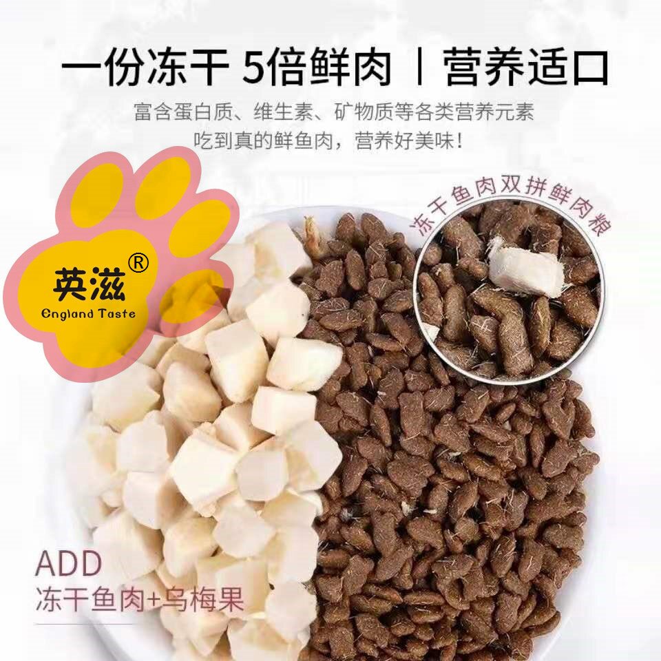 英滋猫粮5斤2.5kg海洋三文鱼味幼猫去毛球老年天然猫主粮包邮成猫